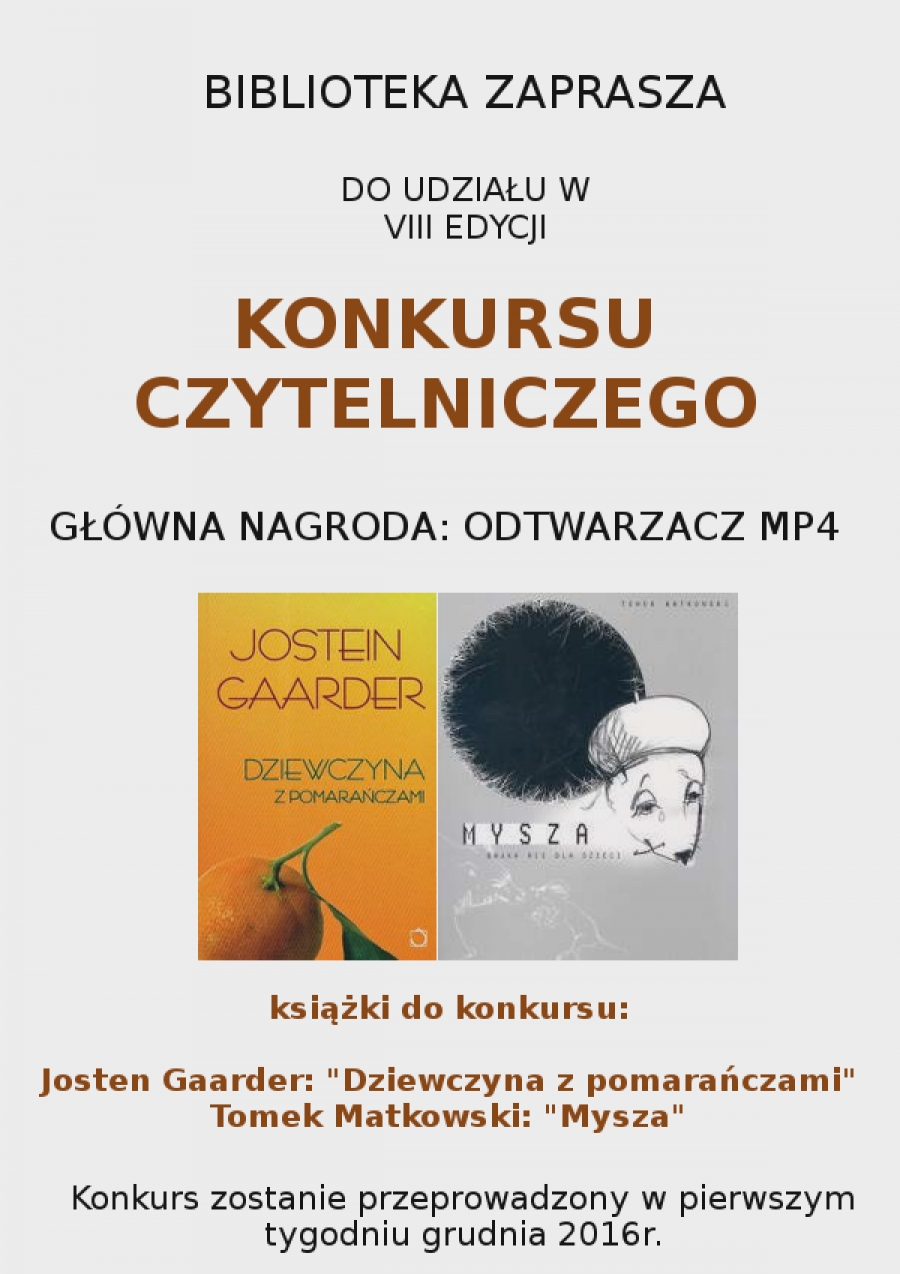 Ósma edycja konkursu czytelniczego